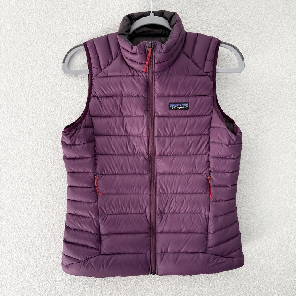 Patagonia Womens Down Sweater Puffer Vest Small Night Plum Purple Red Packable